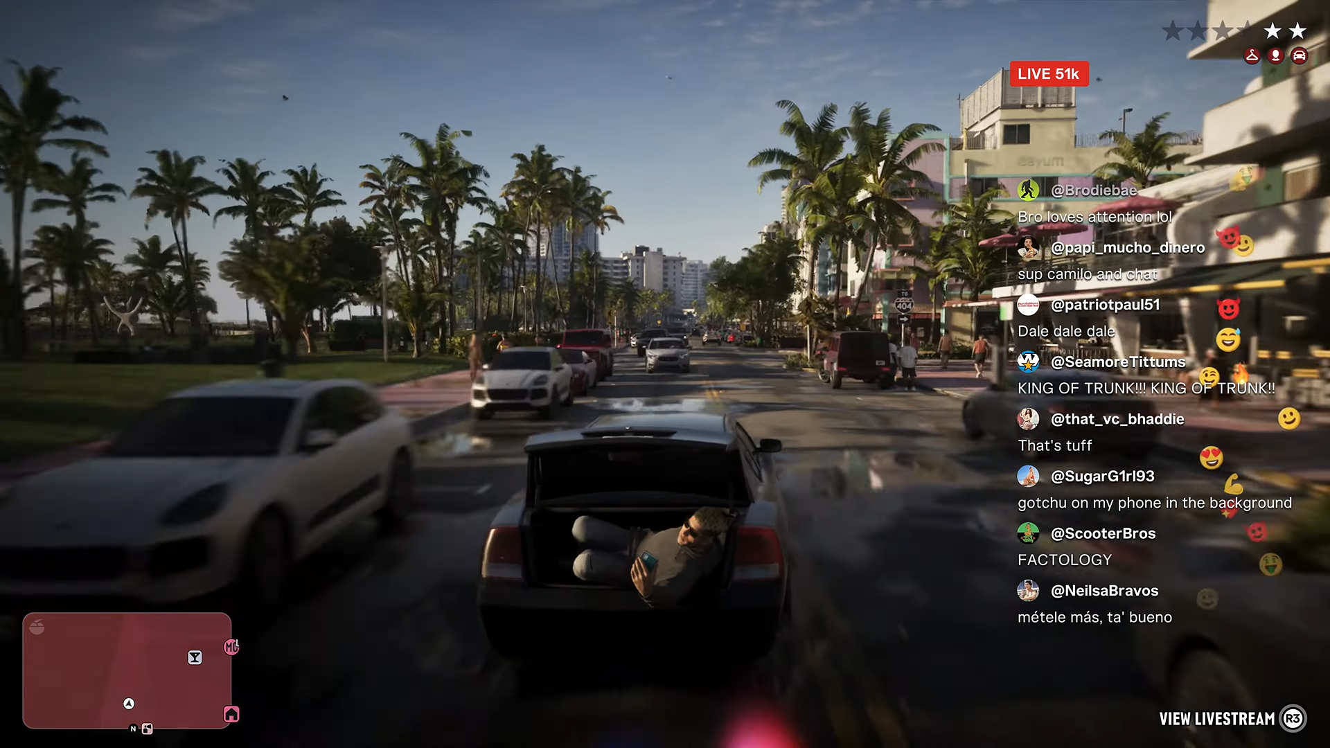The in-game social media app interface shown during the Extended Look