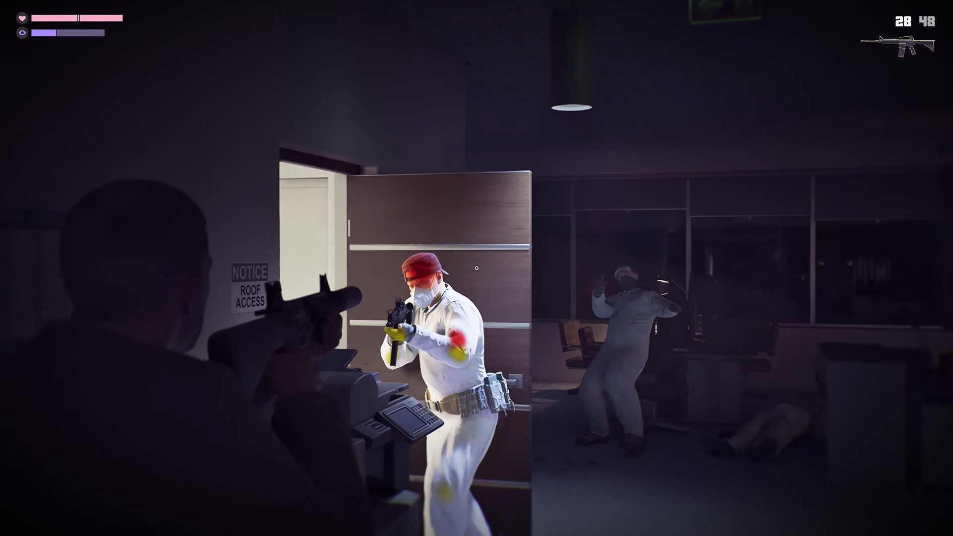 Jason taking cover and aiming during the revamped GTA 6 combat sequence