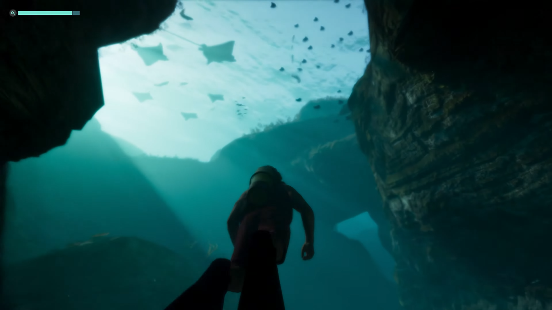 Scuba diving and other water activities shown along the Leonida coastline